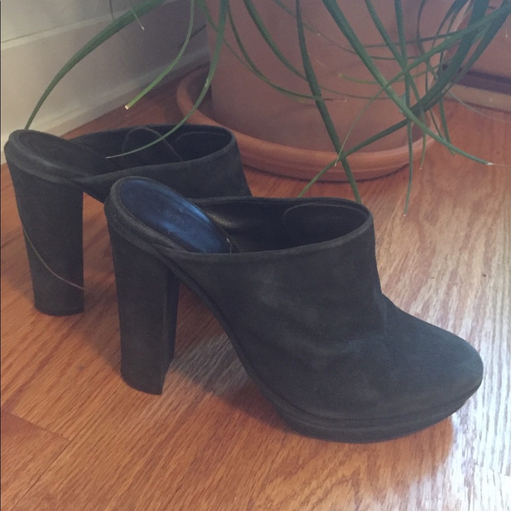 Opening Ceremony high heeled suede mules